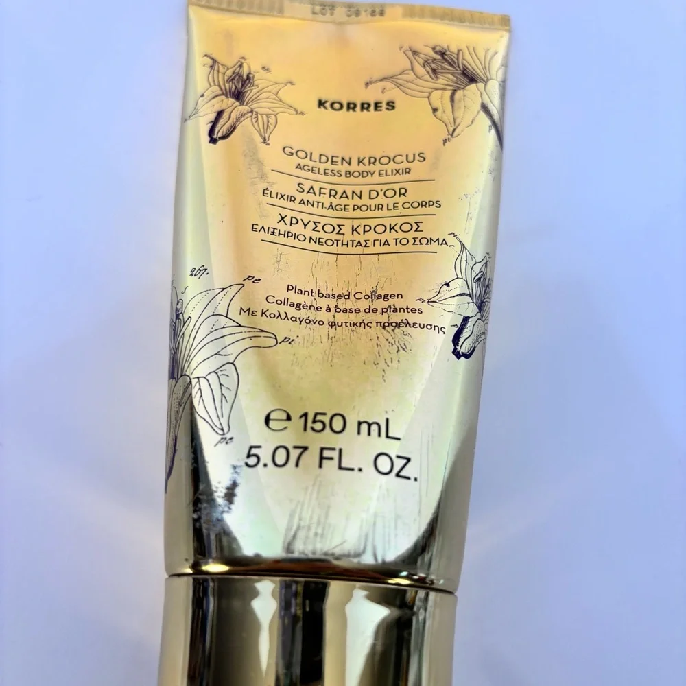 Korres Golden Krocus Ageless Body Elixir 5.07 Fl oz / 150 ml- Gold - Picture 1 of 4